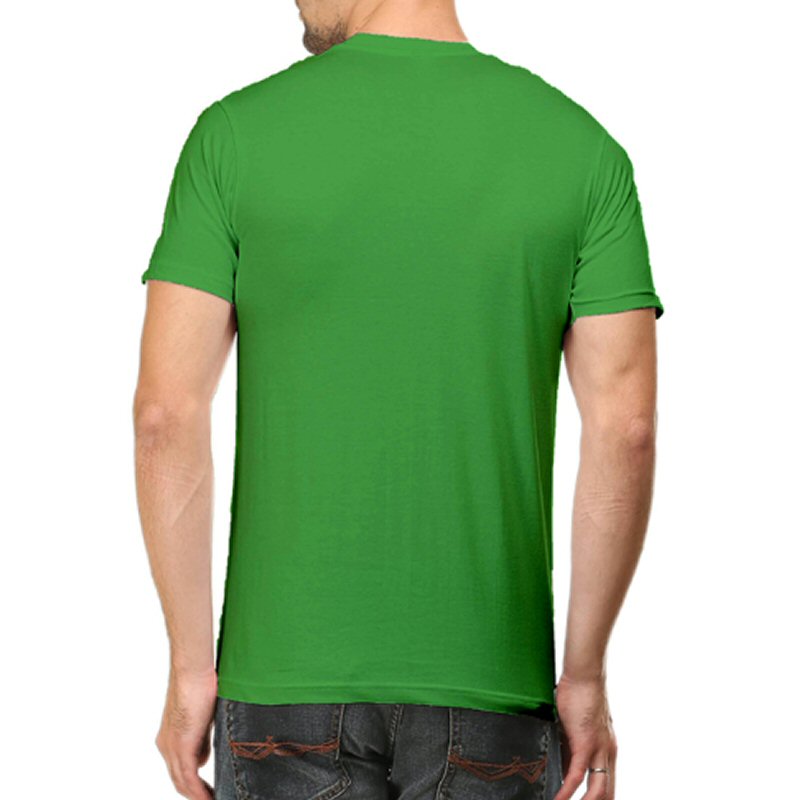 Flag Green Unisex Plain Cotton Round Neck T-shirt