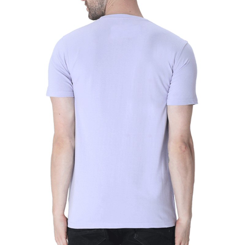 Lavender Unisex Plain Cotton Round Neck T-shirt
