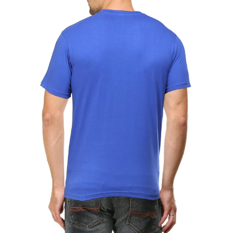 Royal Blue Unisex Plain Cotton Round Neck T-shirt