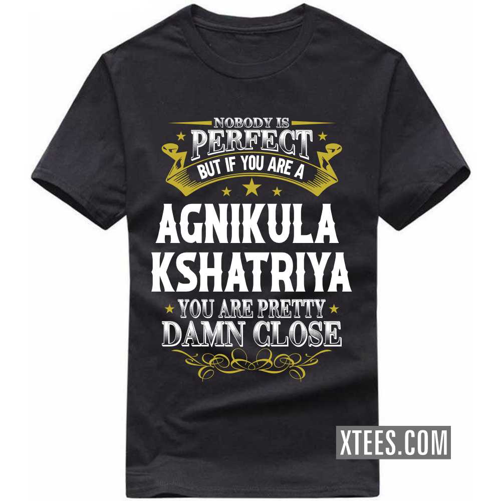 Nobody Is Perfect But If You Are A AGNIKULA KSHATRIYA You Are Pretty Damn Close Caste Name T-shirt