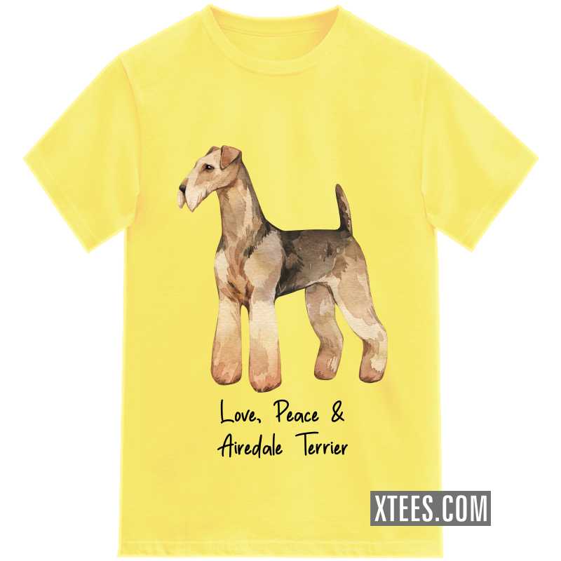 Airedale Terrier Dog Printed T-shirt Airedale Terrier Dog Printed T-shirt