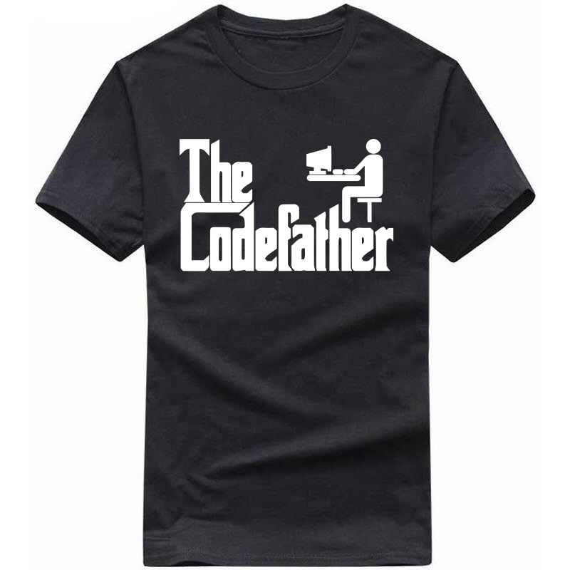 The Codefather Programmer Funny Geek Programmer Quotes T-shirt India