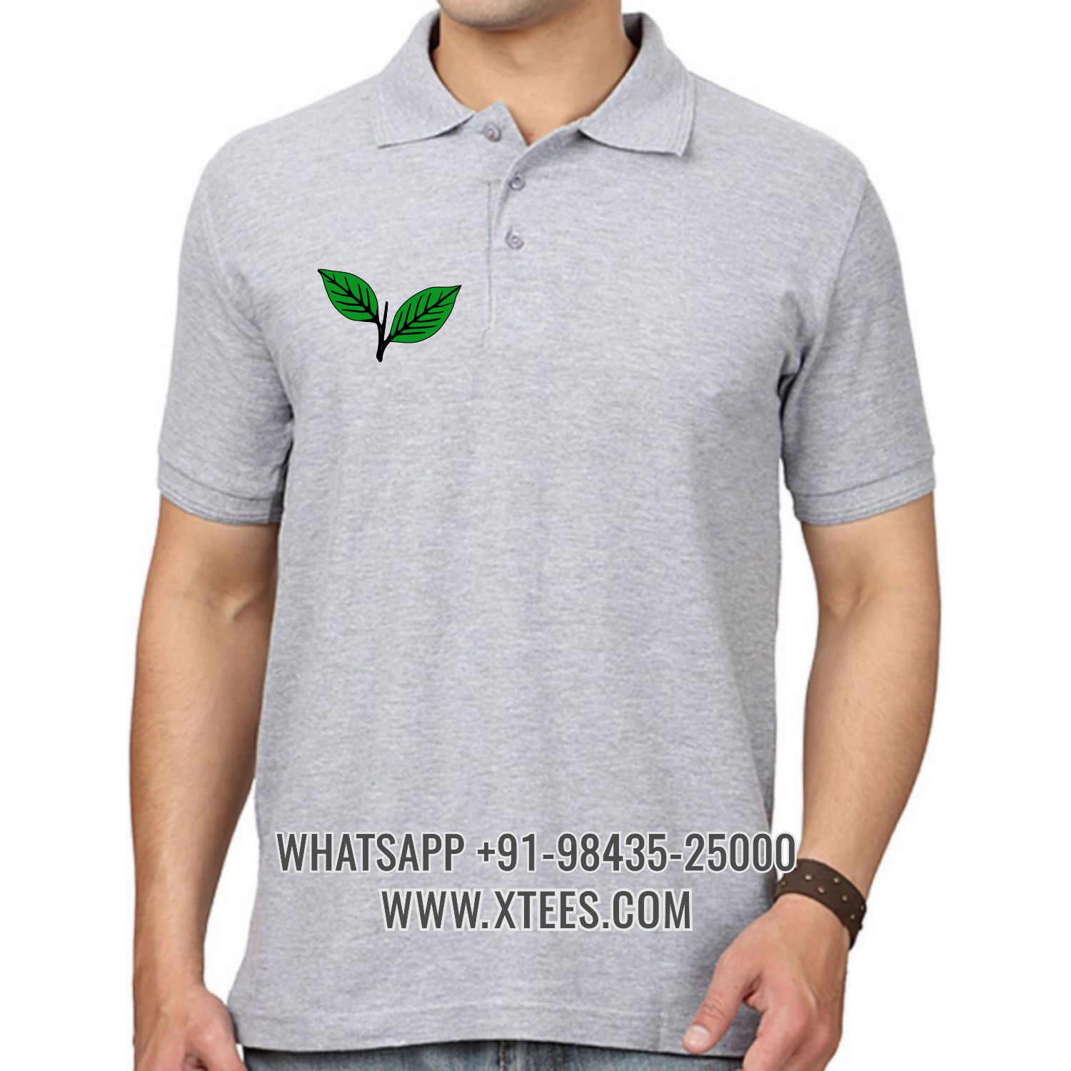 Anna Dravida Munnetra Kazhagam Admk Logo 1 Right Chest Logo Printed Collar Polo T-shirt
