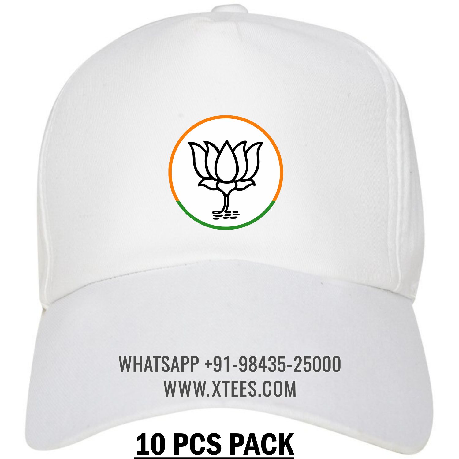 Bharatiya Janata Party BJP Logo 1 Printed Cap - 10 Pcs Pack Bharatiya Janata Party BJP Logo 1 Printed Cap - 10 Pcs Pack