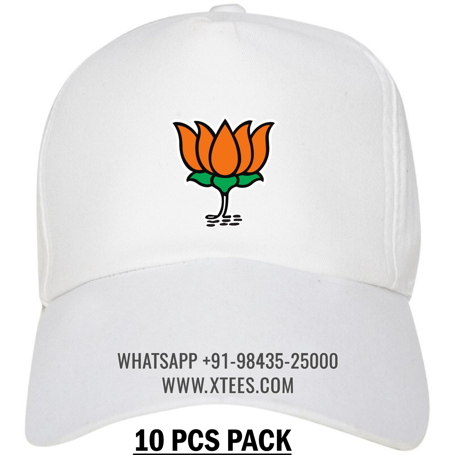 Bharatiya Janata Party Bjp Logo 2 Printed Cap - 10 Pcs Pack Bharatiya Janata Party Bjp Logo 2 Printed Cap - 10 Pcs Pack