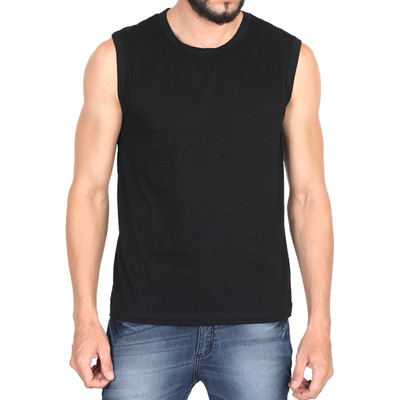 Black Sleeveless T-shirt