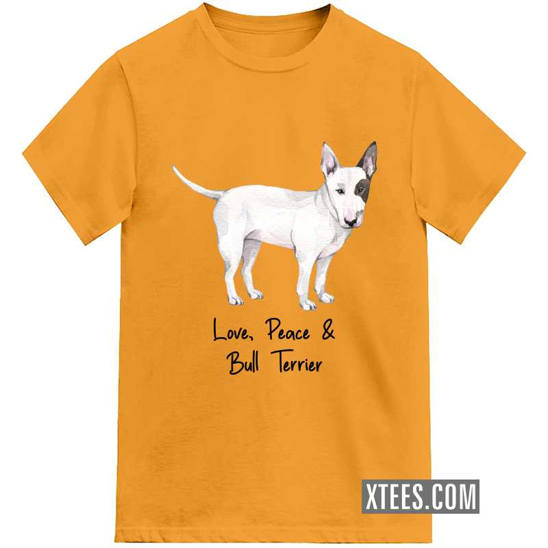  Bull Terrier Dog Printed T-shirt