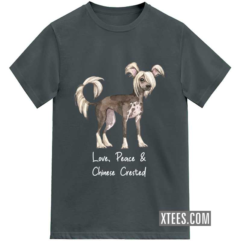 Chinese Crested Dog Printed T-shirt Chinese Crested Dog Printed T-shirt