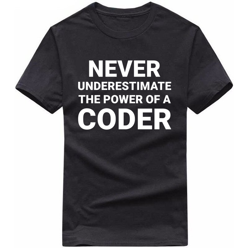 Never Underestimate The Power Of A Coder Funny Geek Programmer Quotes T-shirt India
