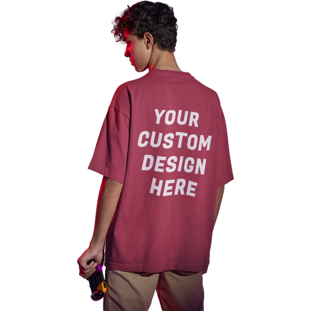 Custom Men Oversized Round Neck T-shirt