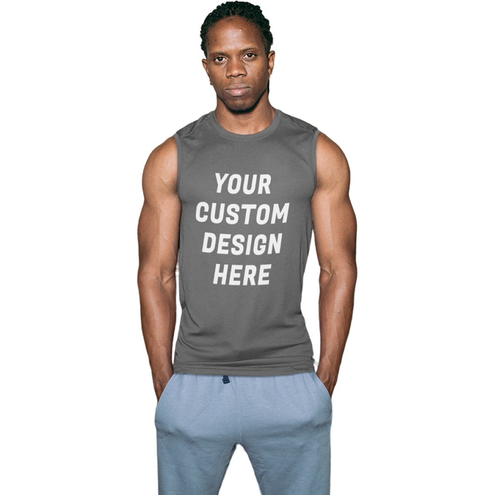 Custom Printed Men Sleeveless T-Shirt