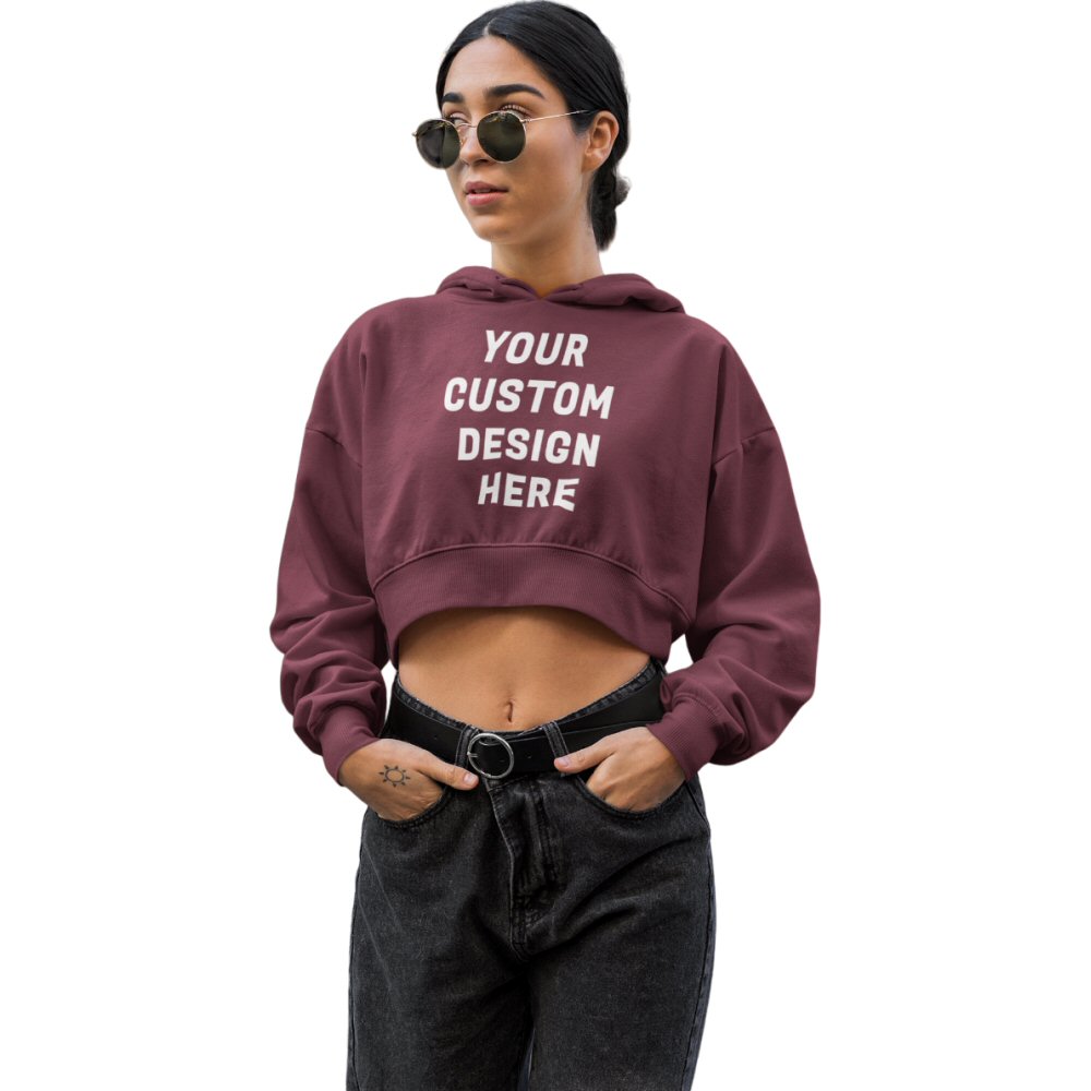 Custom Printed Women Crop Hoodie