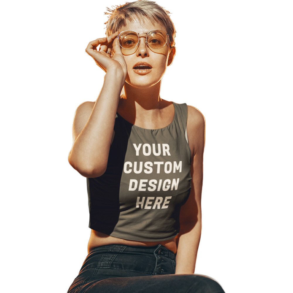 Custom Printed Women Crop Tank Top