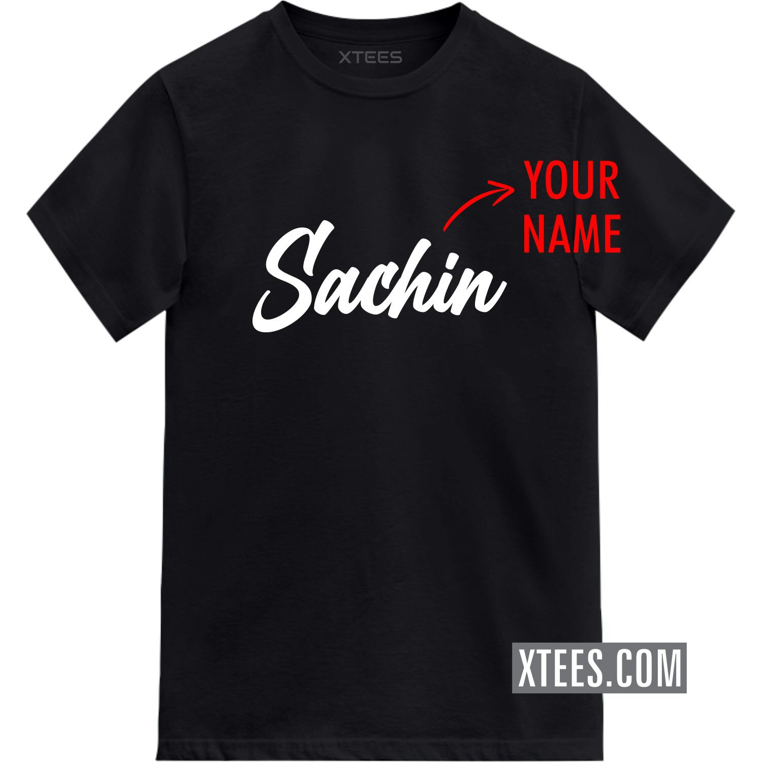 Custom Script Style Name Printed  T-shirt