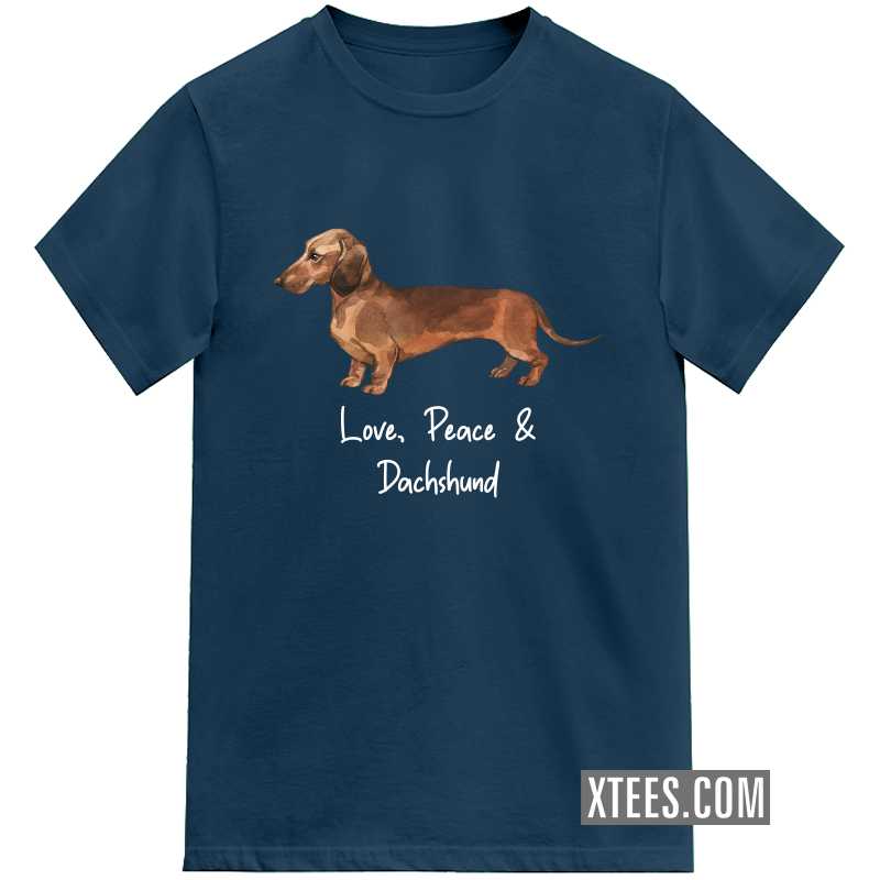 Dachshund Dog Printed T-shirt Dachshund Dog Printed T-shirt