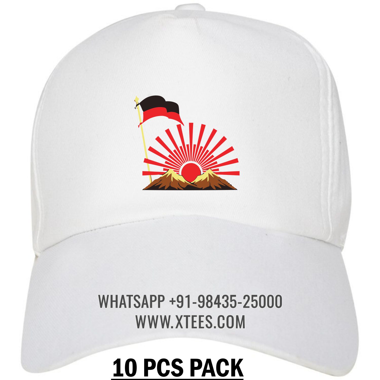 Dravida Munnetra Kazhagam DMK Logo 1 Printed Cap - 10 Pcs Pack