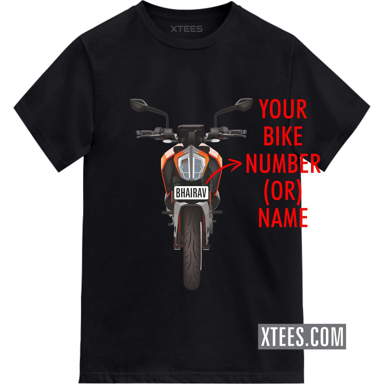 Duke Motorcycle Custom Number Plate T-shirt