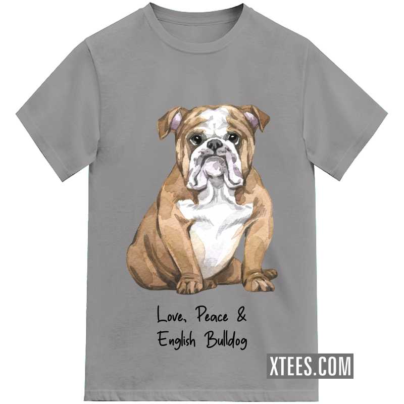 English Bulldog Dog Printed Kids T-shirt