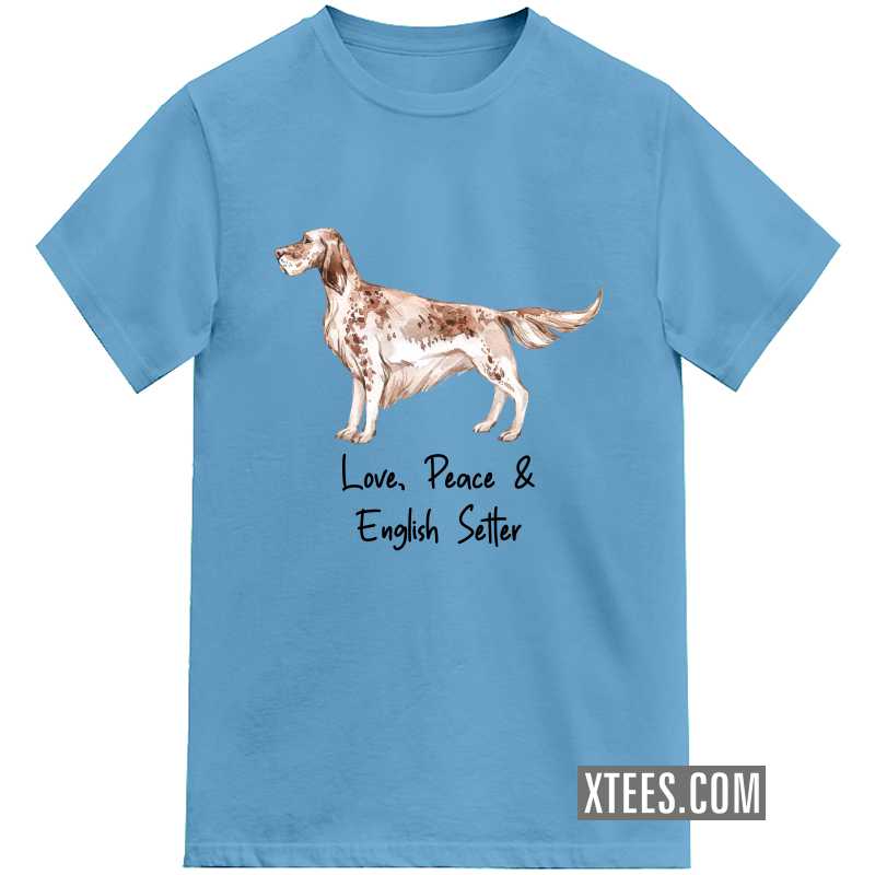  English Setter Dog Printed T-shirt