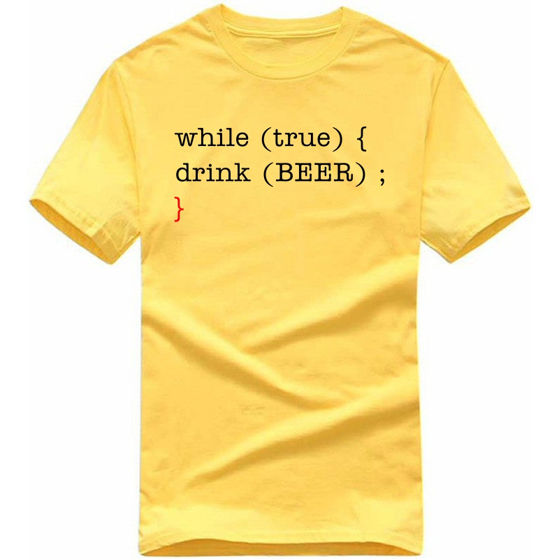 Drink Beer Program Funny Geek Programmer Quotes T-shirt India