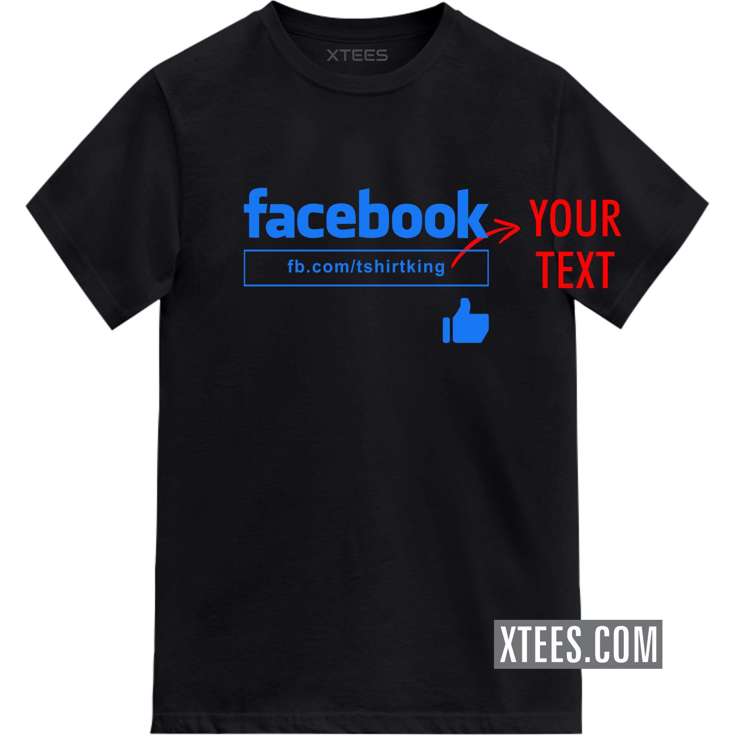 Facebook Search Box Custom Text Printed T-shirt