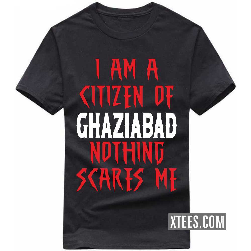 I Am A Citizen Of GHAZIABAD Nothing Scares Me India City T-shirt