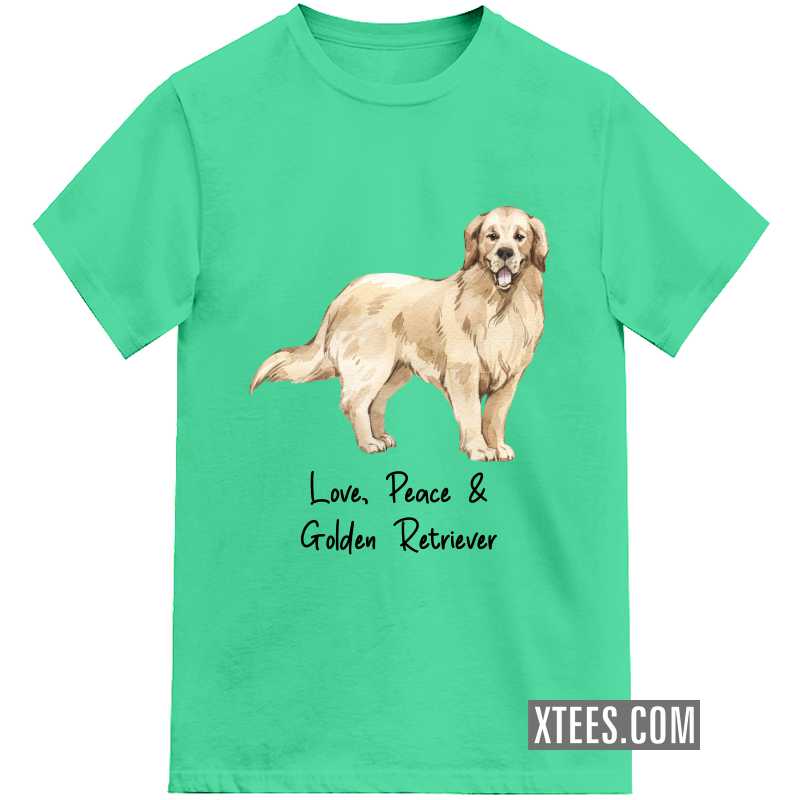 Golden Retriever Dog Printed T-shirt