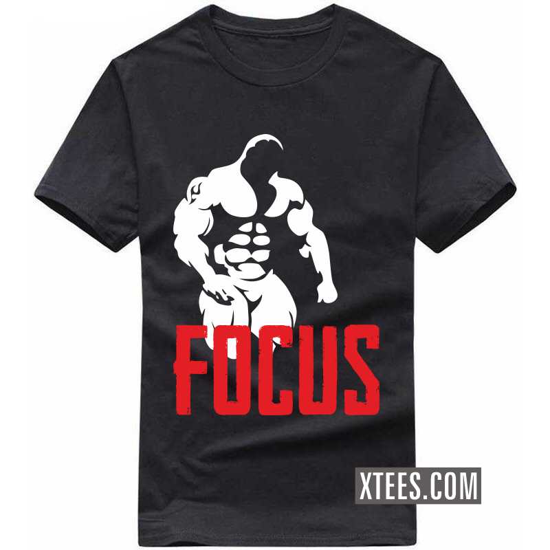 Focus Gym Motivational Quotes T-shirt India