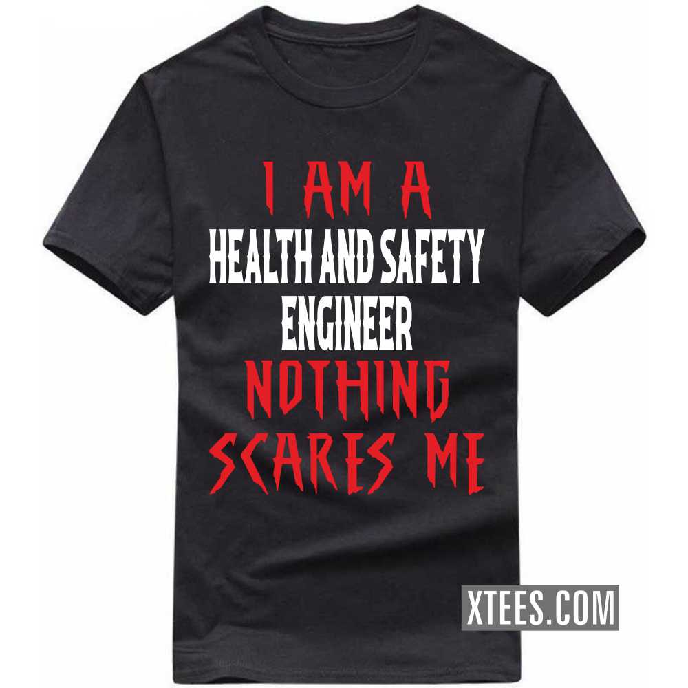 I Am A HEALTH AND SAFETY ENGINEER Nothing Scares Me Profession T-shirt