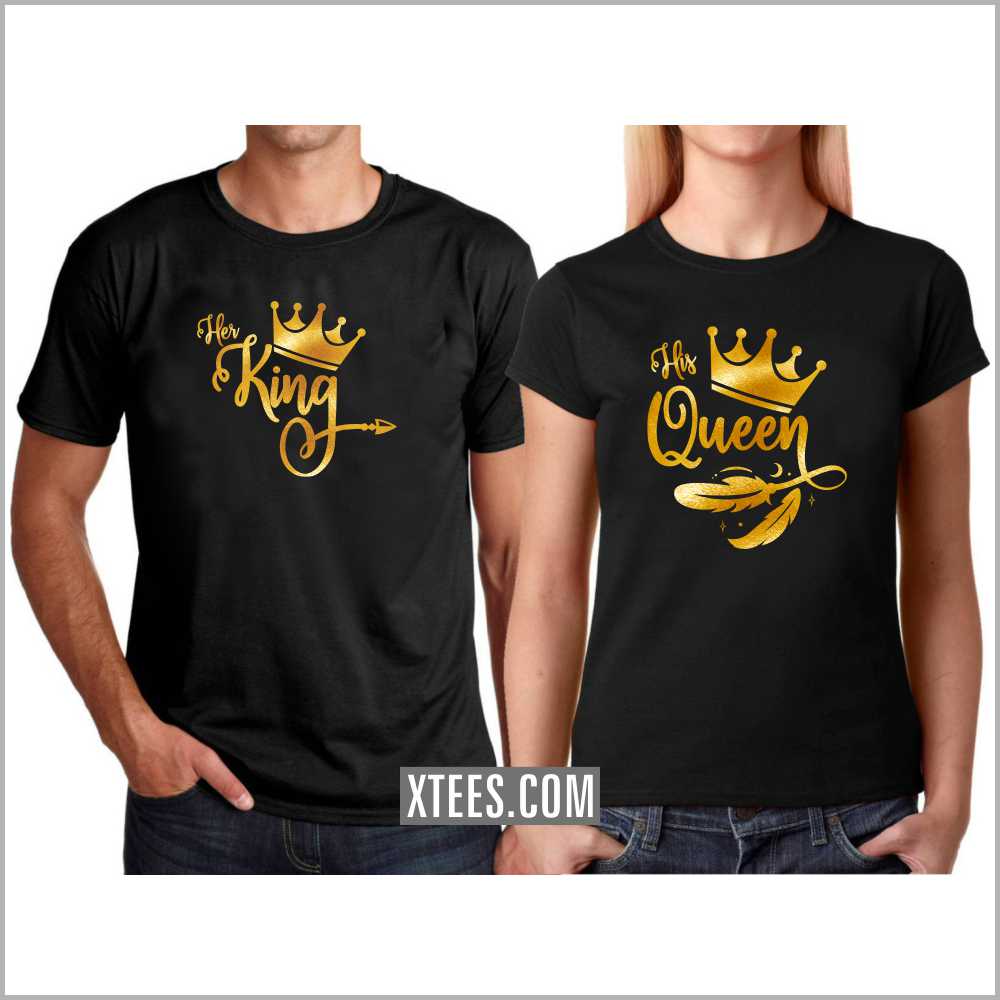 Her King His Queen Couple T-shirts