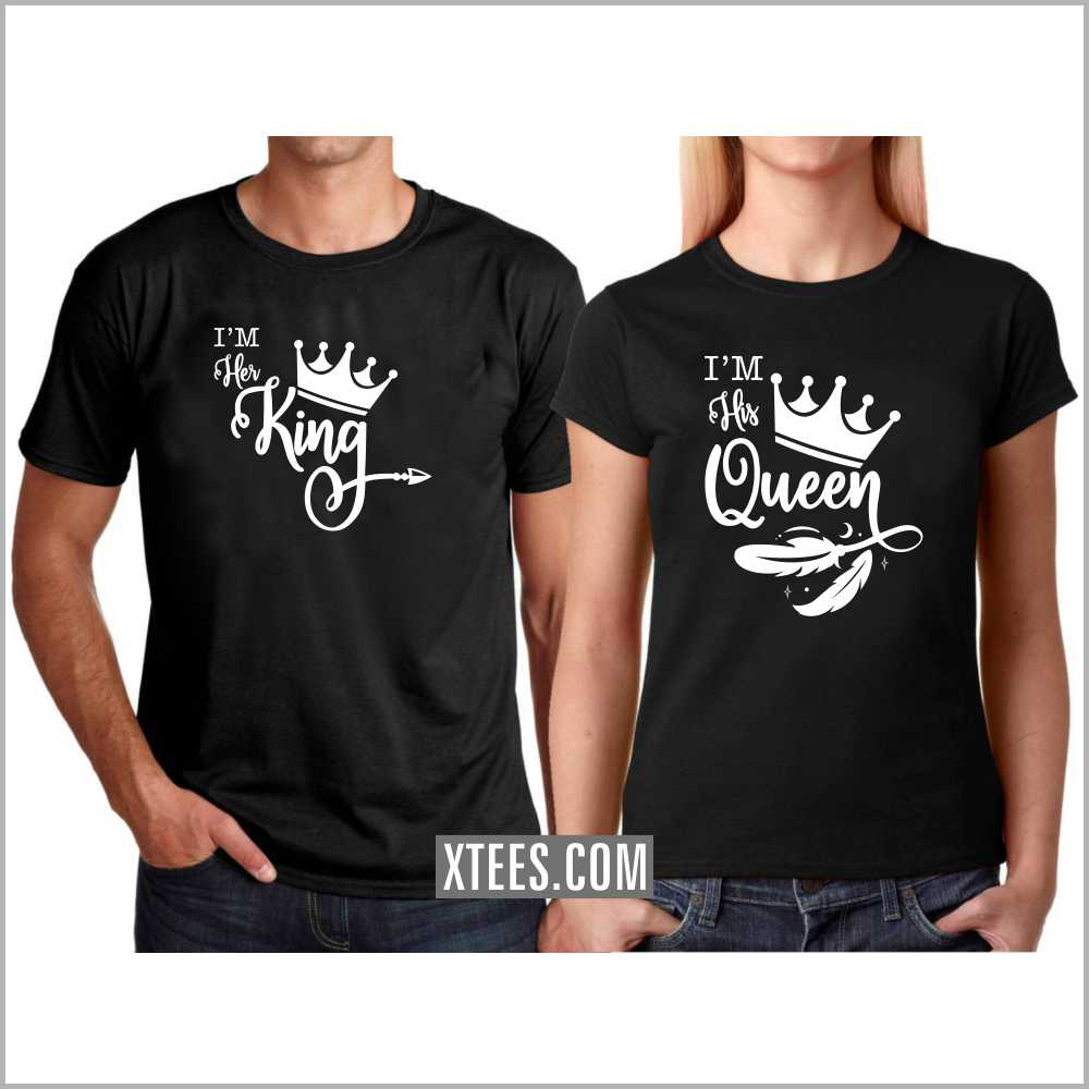 I Am Her King I Am His Queen Couple T-shirts