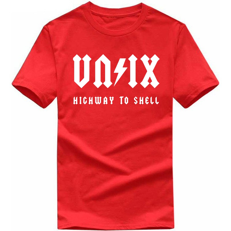 Unix Highway To Shell Funny Geek Programmer Quotes T-shirt India