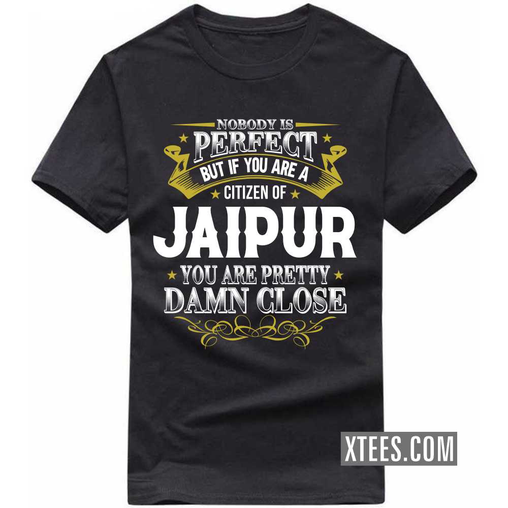 Nobody Is Perfect But If You Are A Citizen Of JAIPUR You Are Pretty Damn Close India City T-shirt