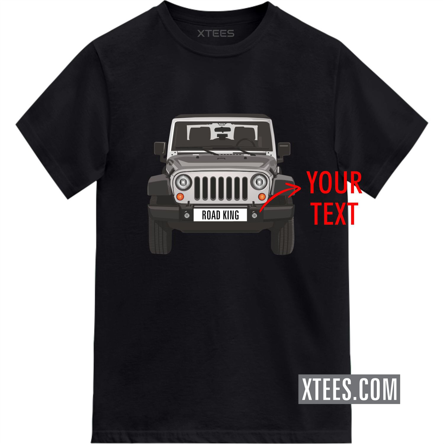Jeep Custom Number Plate T-shirt