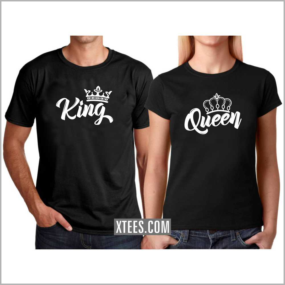 King Queen Couple T-shirts