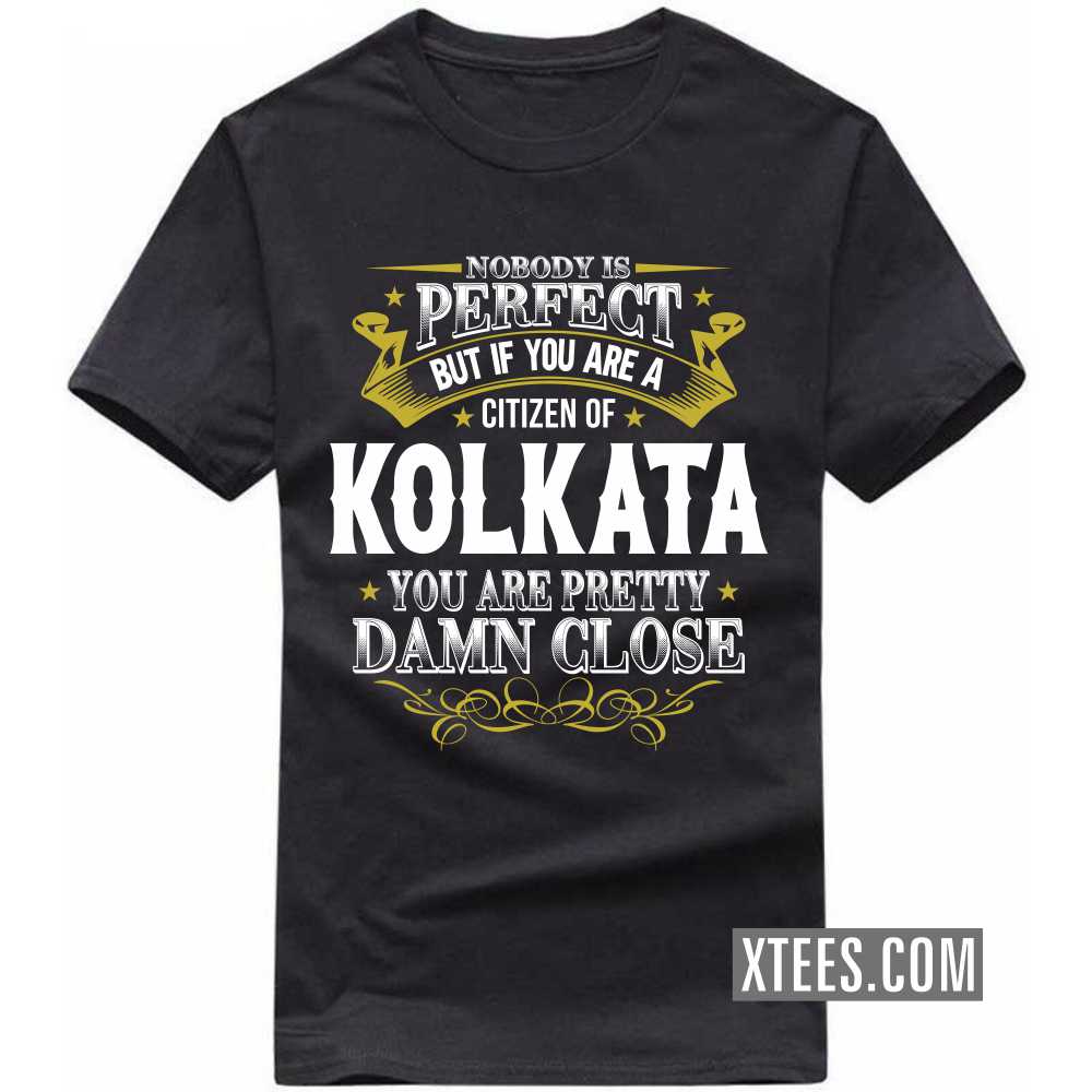 Nobody Is Perfect But If You Are A Citizen Of KOLKATA You Are Pretty Damn Close India City T-shirt Nobody Is Perfect But If You Are A Citizen Of KOLKATA You Are Pretty Damn Close India City T-shirt