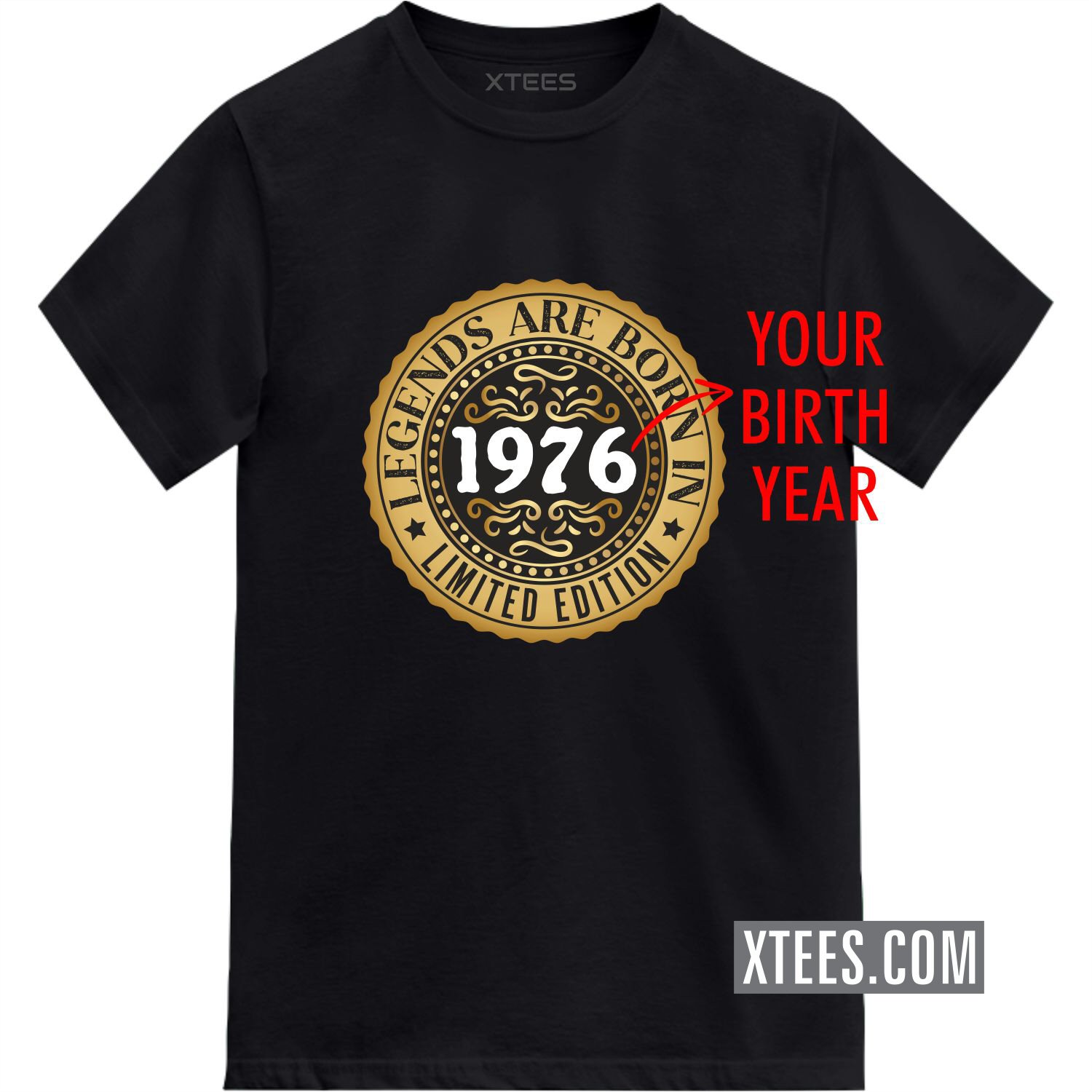 Legends Are Born In < Birth Year > Limited Edition Custom Birthday T-shirt
