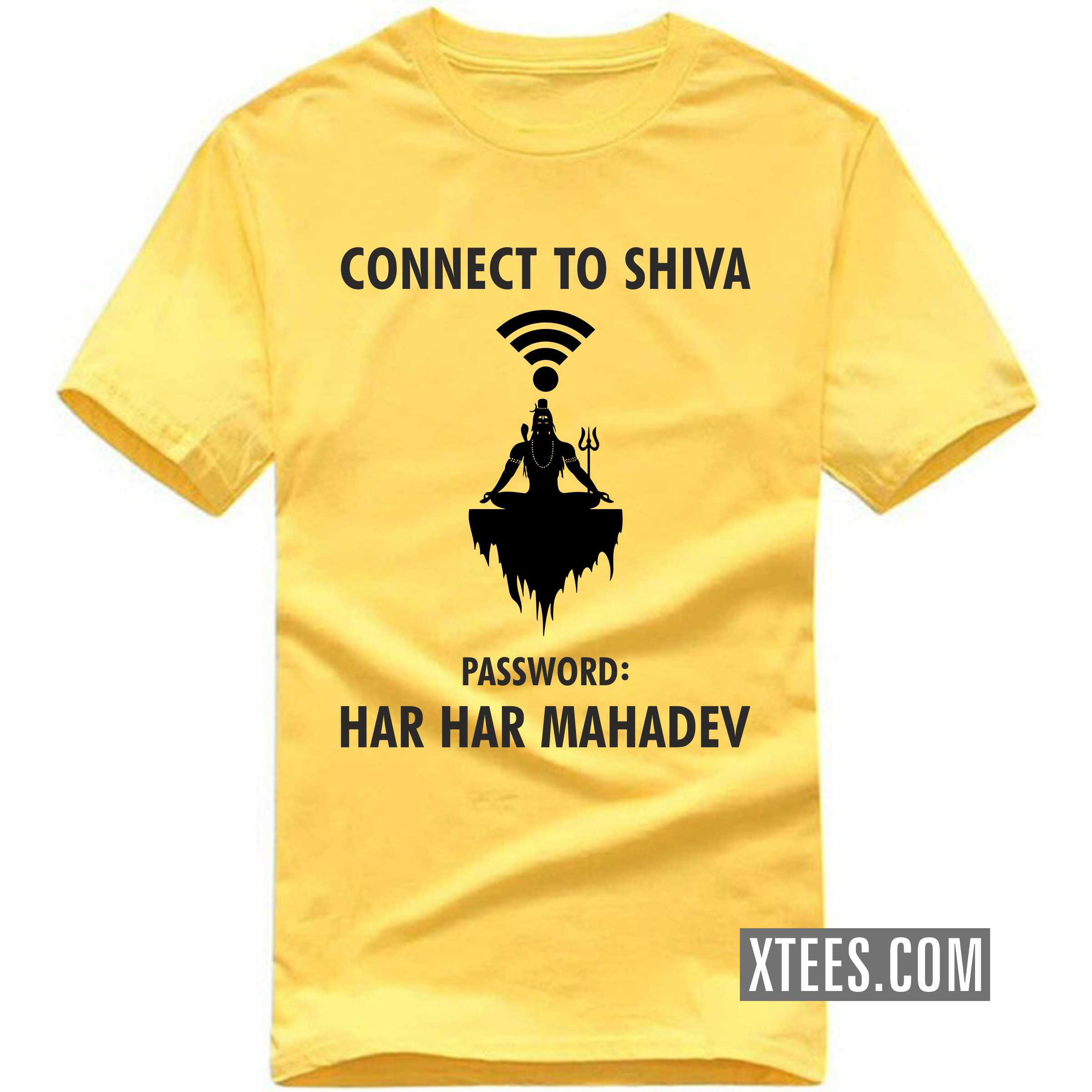 Connect To Shiva Password Har Har Mahadev Lord Shiva Hindu T-Shirt