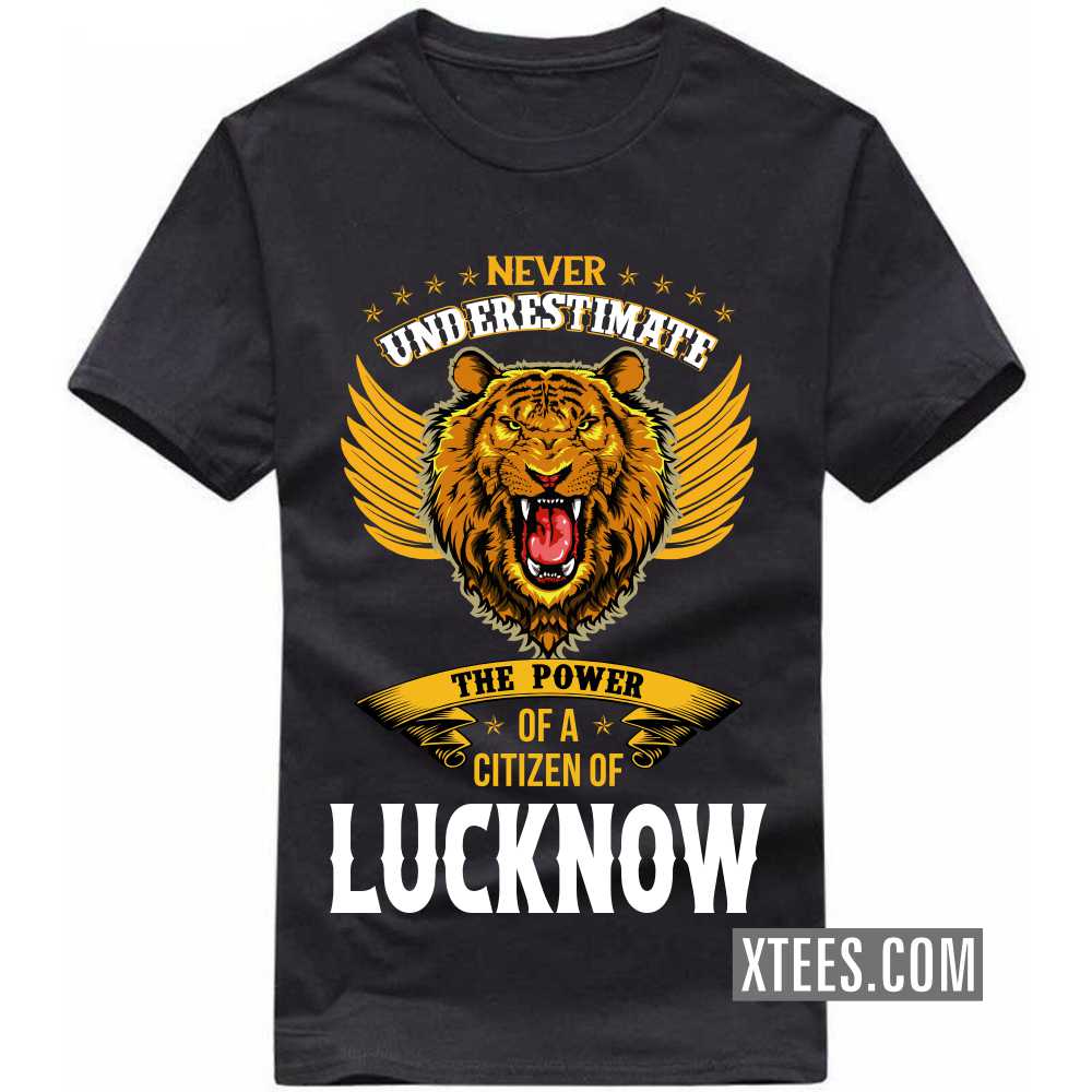 Never Underestimate The Power Of A Citizen Of LUCKNOW India City T-shirt