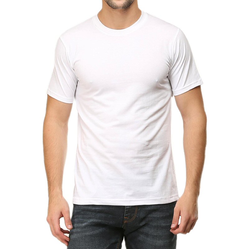 White Unisex Plain Cotton Round Neck T-shirt