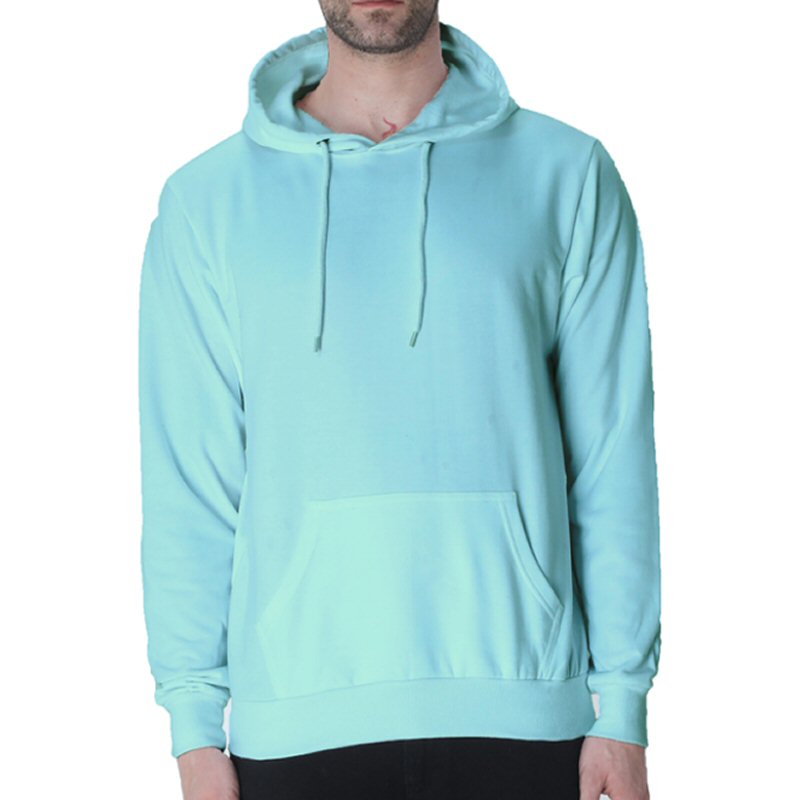 Mint Men Plain Cotton Hoodie Mint Men Plain Cotton Hoodie