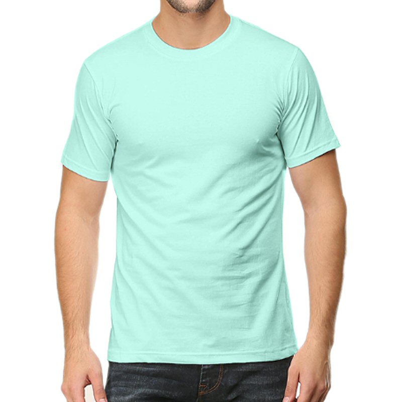 Mint Unisex Plain Cotton Round Neck T-shirt