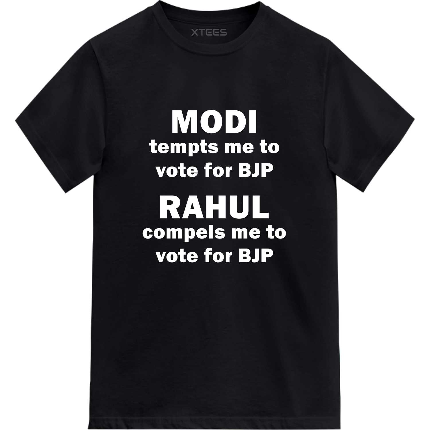 Modi Tempts Rahul Compels Me To Vote For bJp T-shirt Modi Tempts Rahul Compels Me To Vote For bJp T-shirt