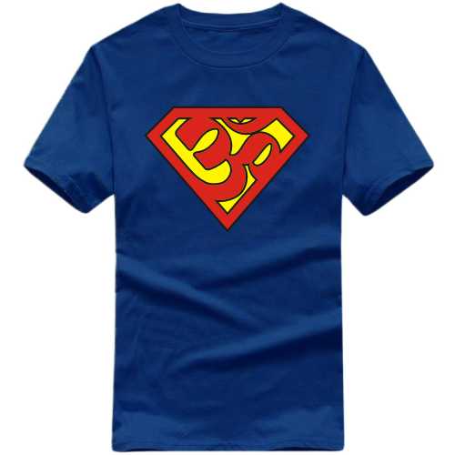 Om Superman India Patriotic Slogan  T-Shirts