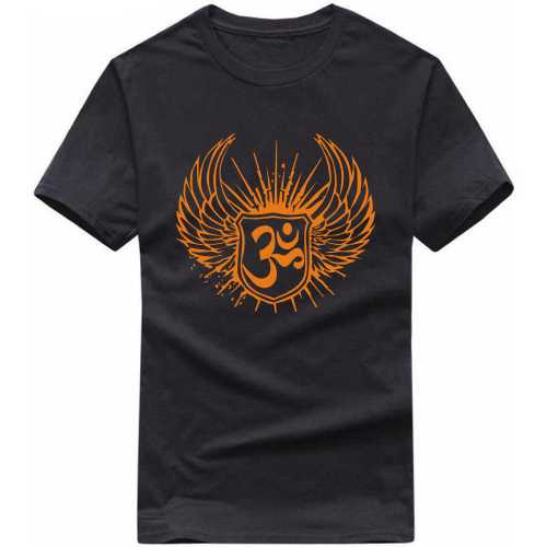 Flying Om India Patriotic Slogan  T-Shirts