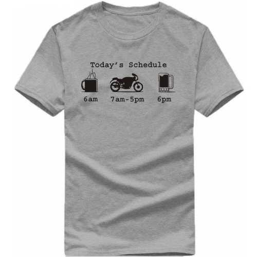 Today's Schedule Biker T-shirt India