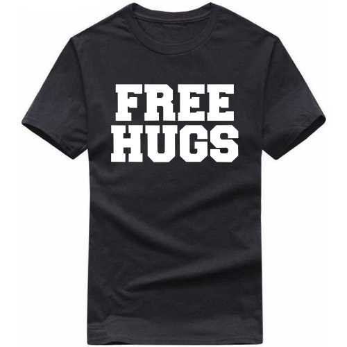 Free Hugs Funny T-shirt India image