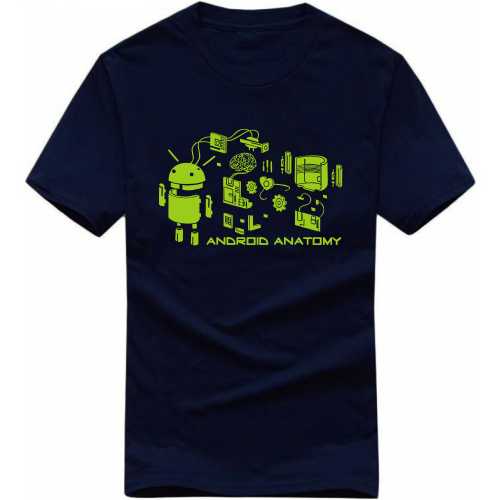 Android Anatomy Funny Geek Programmer Quotes T-shirt India