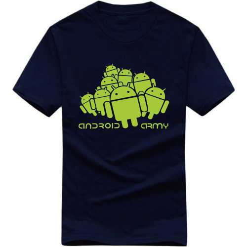 Android Army Funny Geek Programmer Quotes T-shirt India