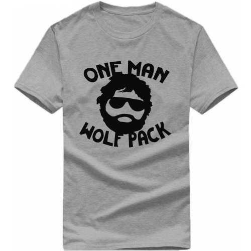 One Man Wolf Pack Funny T-shirt India image
